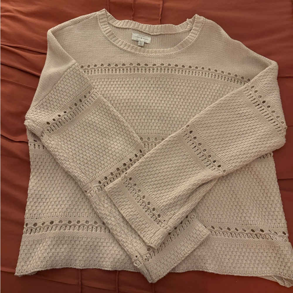 Lucky Brand Cream Knit Sweater